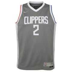 Kawhi Leonard LA Clippers Youth 2020/21 Swingman Player Jersey Gray Earned Edition - NBA
