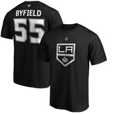 Quinton Byfield Los Angeles Kings Fanatics Authentic Stack Name & Number T-Shirt - Black - NHL
