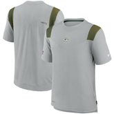 Green Bay Packers Sideline Player UV Performance T-Shirt Gray | Nike for Sale