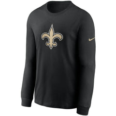 New Orleans Saints Primary Logo Long Sleeve T-Shirt Black | Nike for Sale