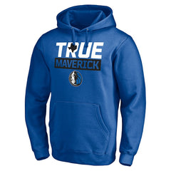 Dallas Mavericks Post Up Hometown Collection Fitted Pullover Hoodie Blue - NBA