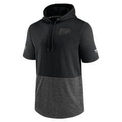 Philadelphia Flyers Fanatics Authentic Pro Travel and Training Short Sleeve Pullover Hoodie - Black - NHL