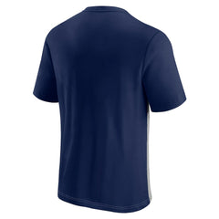 New England Patriots Colorblock T-Shirt Navy/Heathered Gray | Fanatics
