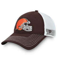 Cleveland Browns Fundamental Trucker Unstructured Adjustable Hat Brown/White | Fanatics