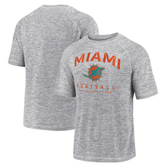 Miami Dolphins Shade Battle Ready Raglan Space-Dye T-Shirt Gray | Fanatics