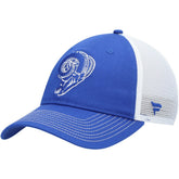 Los Angeles Rams Fundamental Vintage Trucker Unstructured Adjustable Hat Royal/White | Fanatics