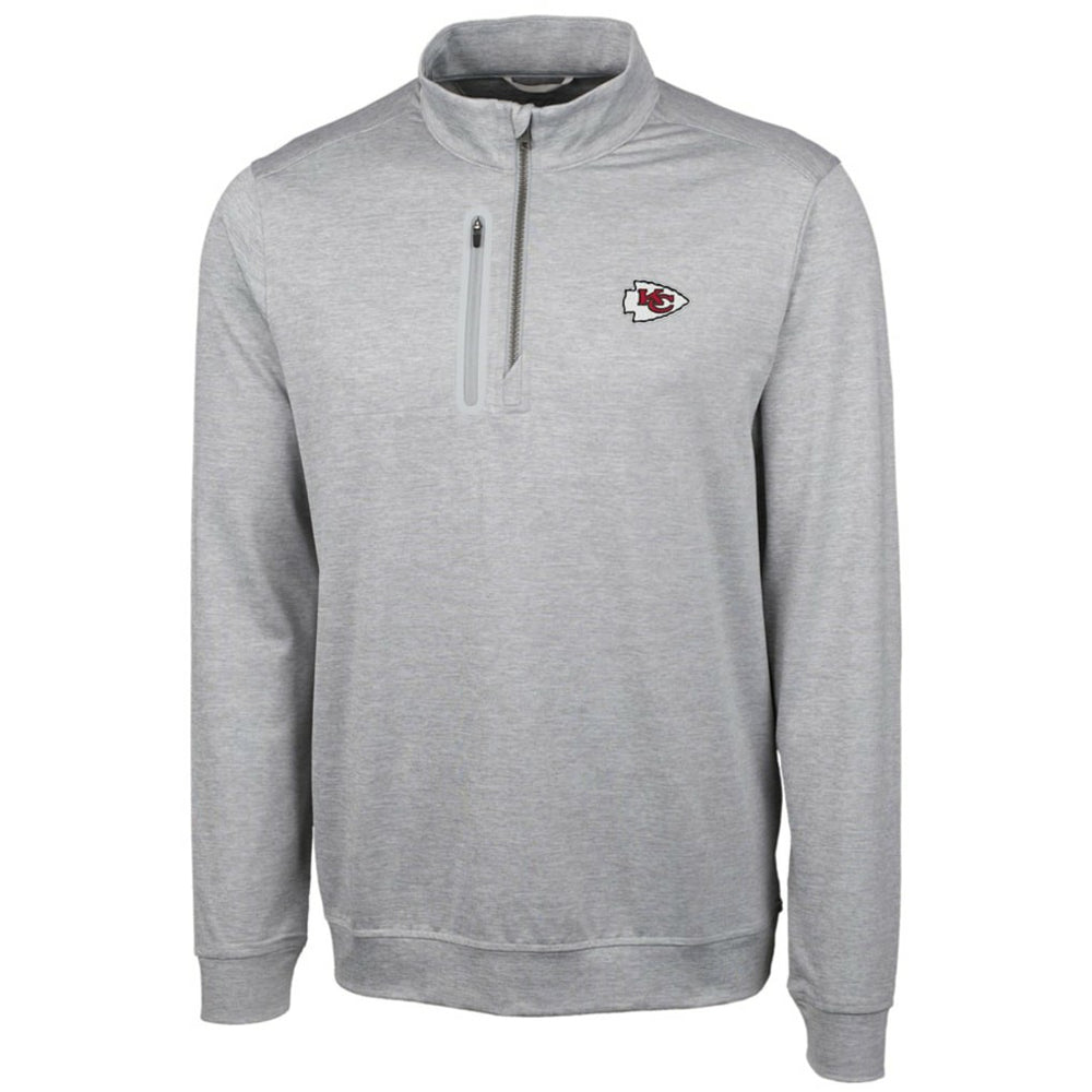 Kansas City Chiefs Cutter & Buck Stealth Quarter-Zip Jacket Cream | NFL