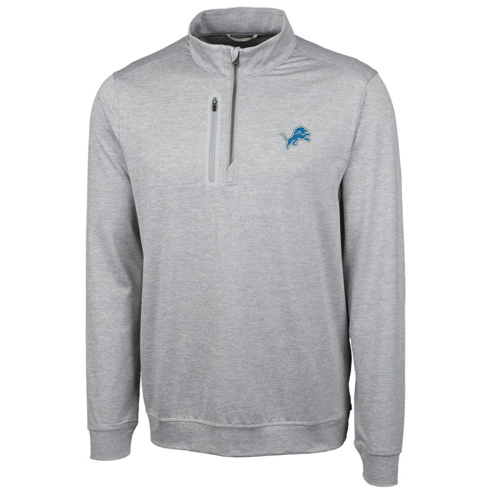 Detroit Lions Cutter & Buck Stealth Quarter-Zip Jacket Cream | NFL