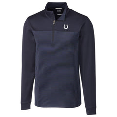 Indianapolis Colts Cutter & Buck Traverse Stripe Quarter-Zip Pullover Jacket Navy | NFL