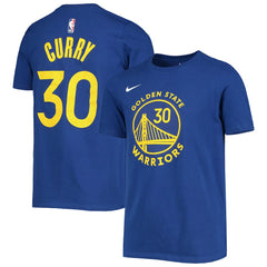 Stephen Curry Golden State Warriors Youth Logo Name & Number Performance T-Shirt Royal - NBA