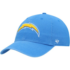 Los Angeles Chargers '47 Clean Up Primary Logo Adjustable Hat Powder Blue | 47 brand