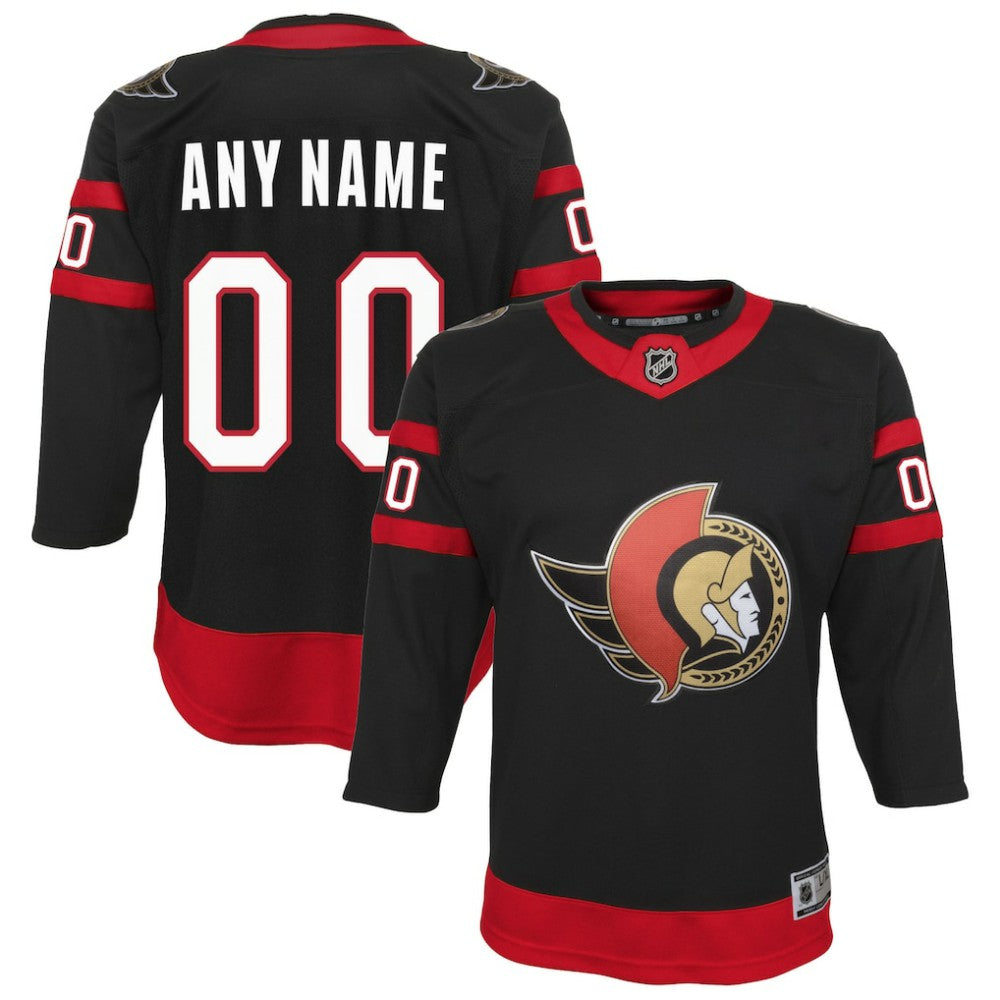 Ottawa Senators Youth Home Custom Premier Jersey - Black - NHL