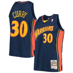 Stephen Curry Golden State Warriors Hardwood Classics Swingman Jersey Navy - NBA