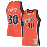 Stephen Curry Golden State Warriors Hardwood Classics Swingman Jersey Orange - NBA