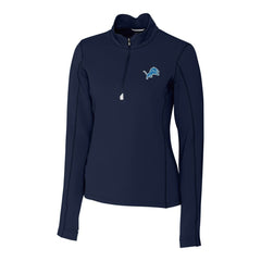Detroit Lions Cutter & Buck Women's Traverse Half-Zip Pullover Jacket Navy | NFL