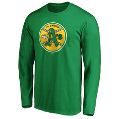 Athletics Cooperstown Collection Huntington Logo Long Sleeve T-Shirt - MLB