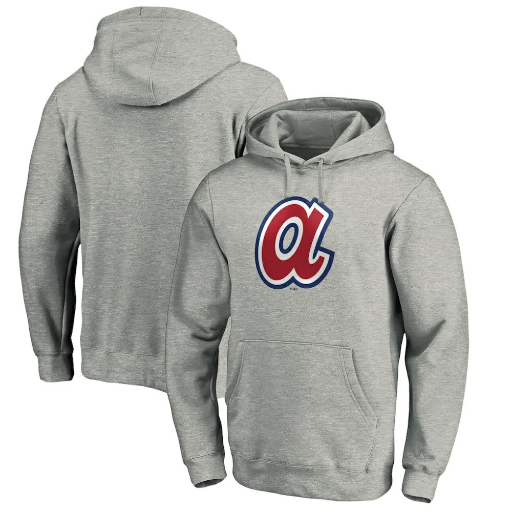 Atlanta Braves Cooperstown Collection Huntington Logo Fitted Pullover Hoodie - MLB