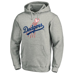 Los Angeles Dodgers Cooperstown Collection Huntington Logo Fitted Pullover Hoodie - MLB