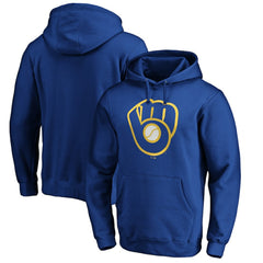 Milwaukee Brewers Cooperstown Collection Huntington Logo Fitted Pullover Hoodie - MLB