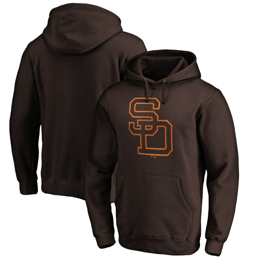 San Diego Padres Cooperstown Collection Huntington Logo Fitted Pullover Hoodie - MLB