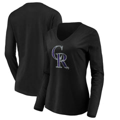 Colorado Rockies Women's Core Distressed Team Long Sleeve T-Shirt - MLB