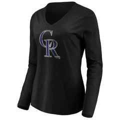 Colorado Rockies Women's Core Distressed Team Long Sleeve T-Shirt - MLB