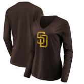 San Diego Padres Women's Core Distressed Team Long Sleeve T-Shirt - MLB