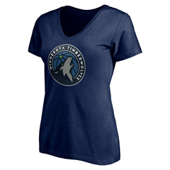 Minnesota Timberwolves Women's Playmaker Personalized Name & Number V-Neck T-Shirt Navy - NBA