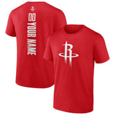Houston Rockets Playmaker Personalized Name & Number T-Shirt Red - NBA