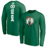 Boston Celtics Playmaker Personalized Name & Number Long Sleeve T-Shirt Green - NBA