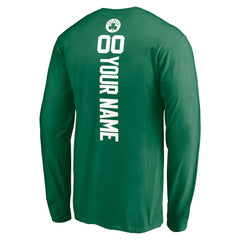 Boston Celtics Playmaker Personalized Name & Number Long Sleeve T-Shirt Green - NBA