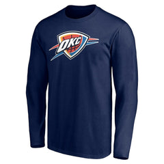 Oklahoma City Thunder Playmaker Personalized Name & Number Long Sleeve T-Shirt Navy - NBA