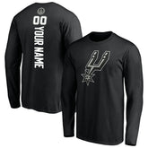 San Antonio Spurs Playmaker Personalized Name & Number Long Sleeve T-Shirt Black - NBA