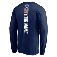 Washington Wizards Playmaker Personalized Name & Number Long Sleeve T-Shirt Navy - NBA