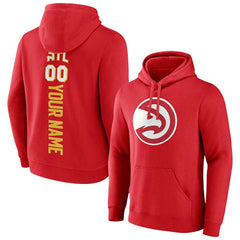 Atlanta Hawks Playmaker Personalized Name & Number Pullover Hoodie Red - NBA