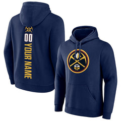 Denver Nuggets Playmaker Personalized Name & Number Pullover Hoodie Navy - NBA