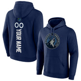 Minnesota Timberwolves Playmaker Personalized Name & Number Pullover Hoodie Navy - NBA