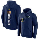 Utah Jazz Playmaker Personalized Name & Number Pullover Hoodie Navy - NBA
