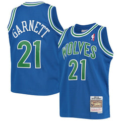 Kevin Garnett Minnesota Timberwolves Youth 1995-96 Hardwood Classics Swingman Jersey Blue - NBA