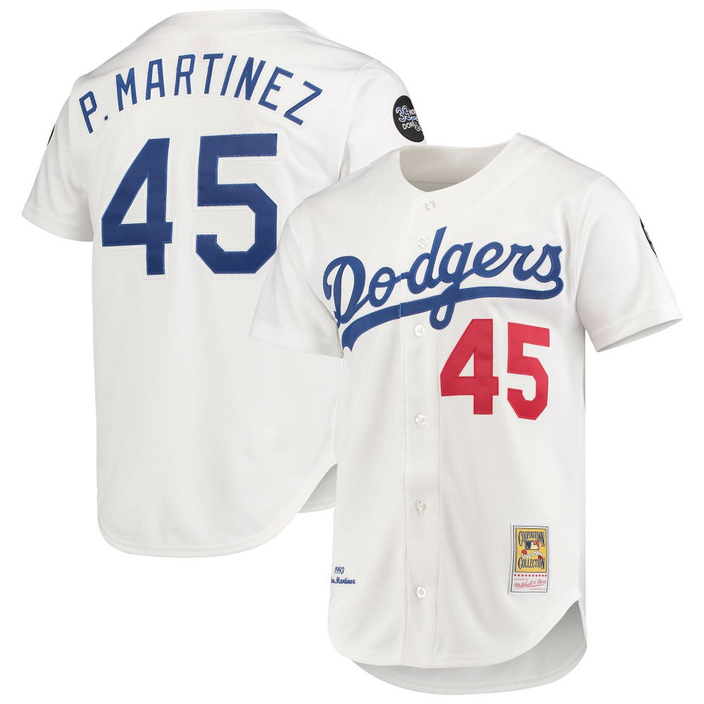 Pedro Martinez Los Angeles Dodgers Mitchell & Ness 1993 Cooperstown Collection Home Authentic Jersey - MLB