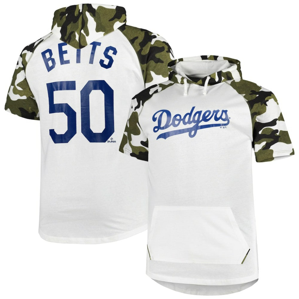 Mookie Betts Los Angeles Dodgers Player Big & Tall Raglan Hoodie T-Shirt - MLB