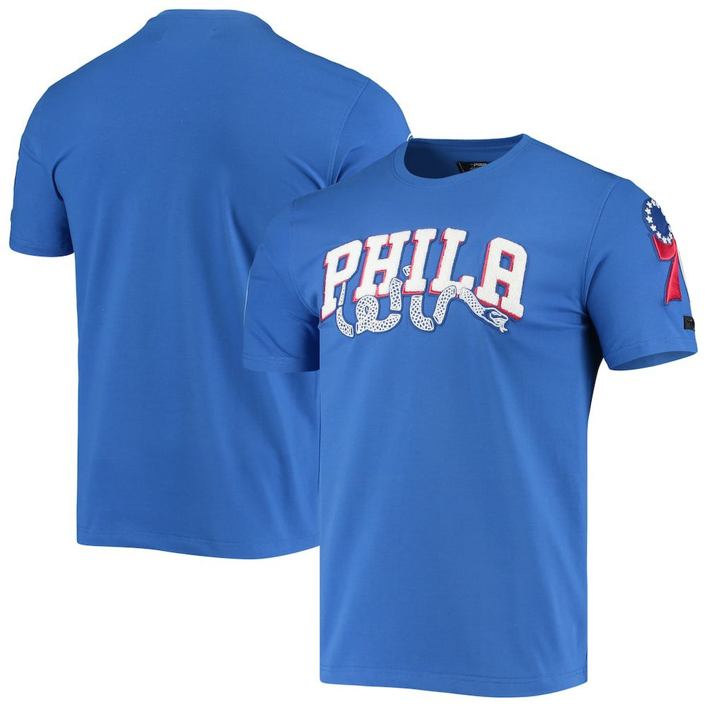 Philadelphia 76ers Pro Standard Chenille Team T-Shirt Royal - NBA