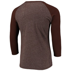 Cleveland Browns Pastime Raglan 3/4-Sleeve T-Shirt Heathered Brown | Fanatics