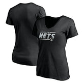 Brooklyn Nets Women's Mascot In Bounds V-Neck T-Shirt Black - NBA