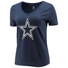 CeeDee Lamb Dallas Cowboys Women's Player Icon Name & Number V-Neck T-Shirt Navy | Fanatics