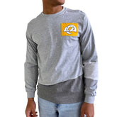 Los Angeles Rams Refried Apparel Sustainable Angle Long Sleeve T-Shirt Gray | NFL