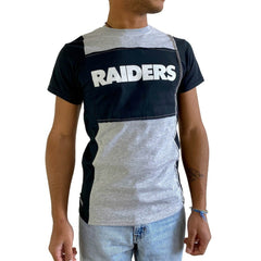Las Vegas Raiders Refried Apparel Sustainable Split T-Shirt Heather Gray | NFL