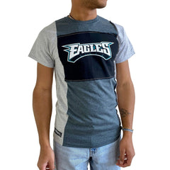 Philadelphia Eagles Refried Apparel Sustainable Split T-Shirt Heather Charcoal | NFL