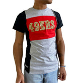 San Francisco 49ers Refried Apparel Sustainable Split T-Shirt Heather Gray | NFL