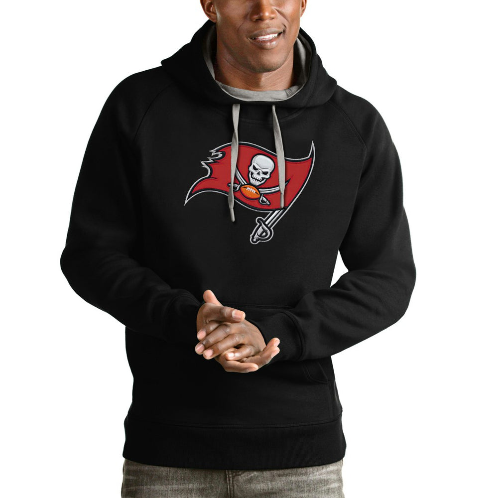Tampa Bay Buccaneers Antigua Victory Pullover Hoodie Black | NFL